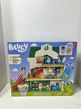 BLUEY and Bingo Supermarket Playset with Escalator, Pretend Play Toy